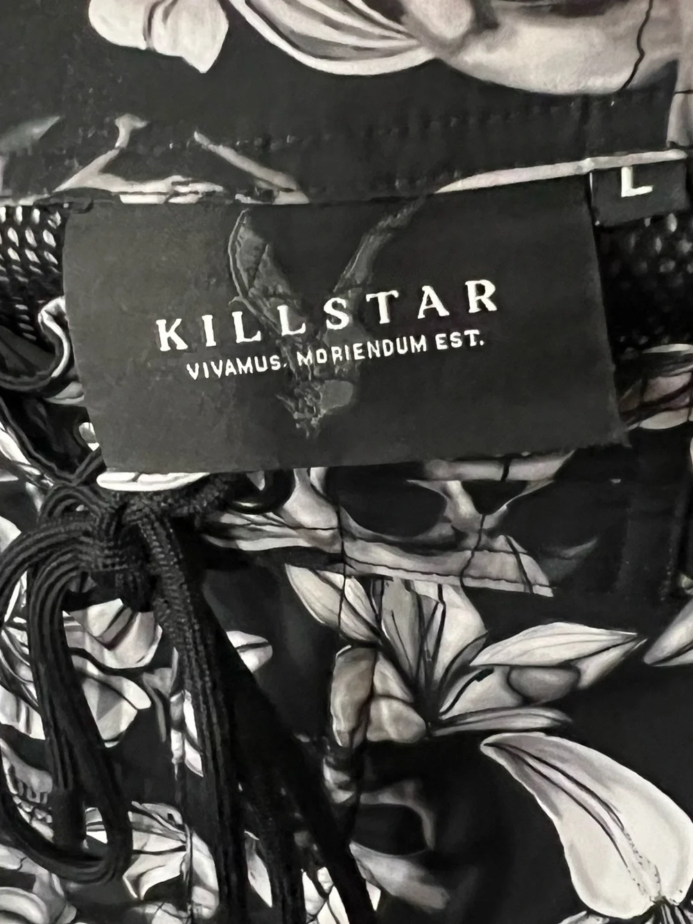 KILLSTAR Denarian's Coin Black/White Skull Swim Shorts
